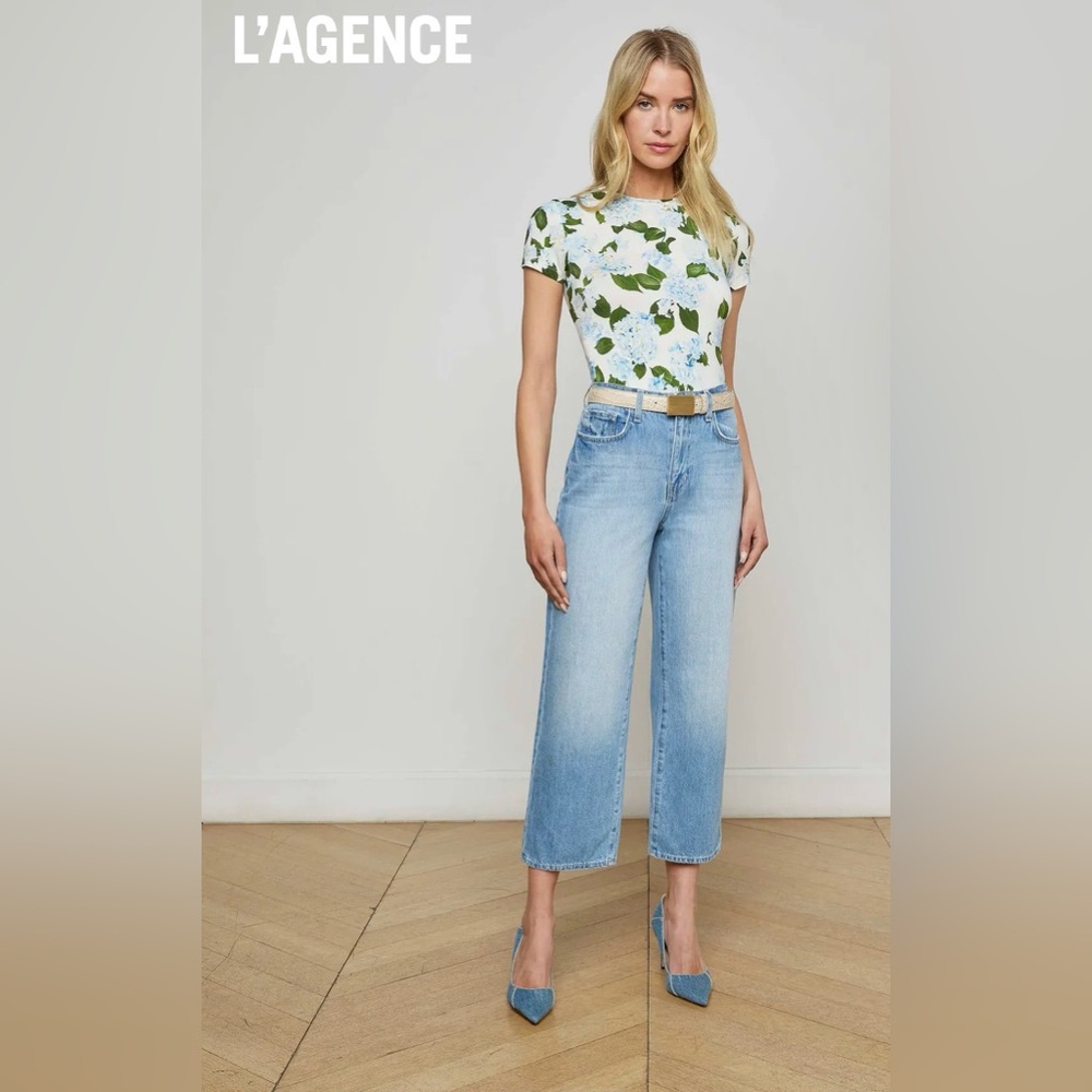 L'AGENCE June Cropped Stovepipe Jean NWOT